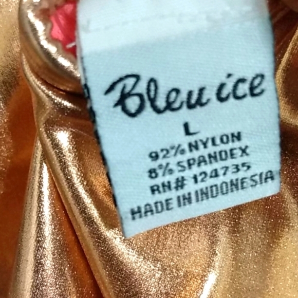 BLEU ICE GIRLS SHIMMER PEACH SWIMSUIT NWOT SIZE LG - Picture 6 of 10